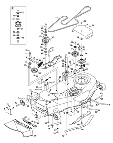 Stamped Deck 50-Inch Diagram and Parts List for 19A40013 (50Inch-100)(2013) Cub Cadet Lawn Tractor